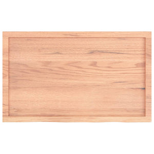 Waschtischplatte Hellbraun 100x60x(2-4) cm Massivholz Behandelt