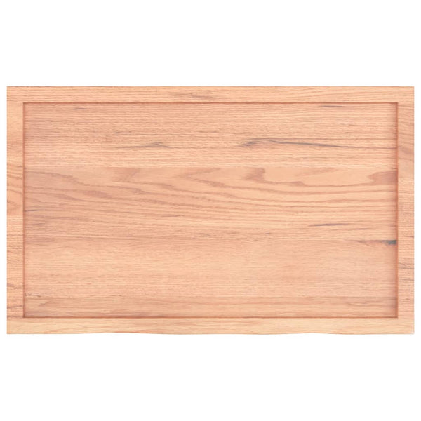 Waschtischplatte Hellbraun 100x60x(2-4) cm Massivholz Behandelt