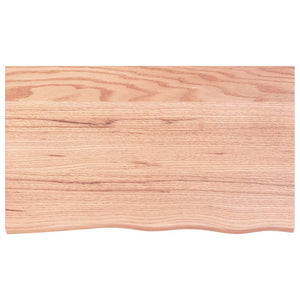 Waschtischplatte Hellbraun 100x60x(2-6) cm Massivholz Behandelt