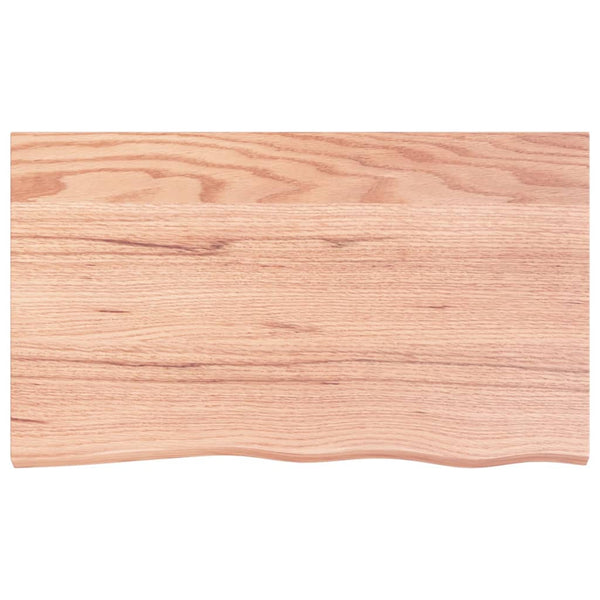 Waschtischplatte Hellbraun 100x60x(2-6) cm Massivholz Behandelt