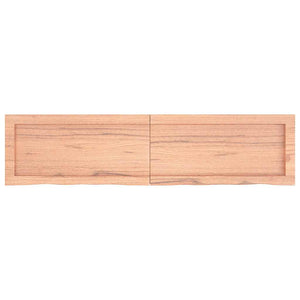 Waschtischplatte Hellbraun 120x30x(2-4) cm Massivholz Behandelt