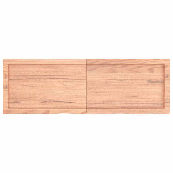 Waschtischplatte Hellbraun 120x40x(2-6) cm Massivholz Behandelt