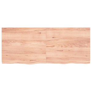 Waschtischplatte Hellbraun 120x50x(2-4) cm Massivholz Behandelt