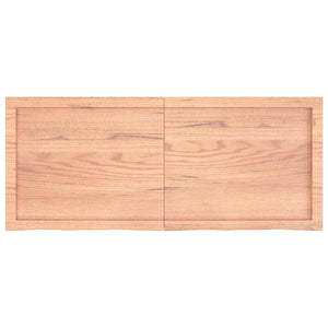 Waschtischplatte Hellbraun 120x50x(2-4) cm Massivholz Behandelt