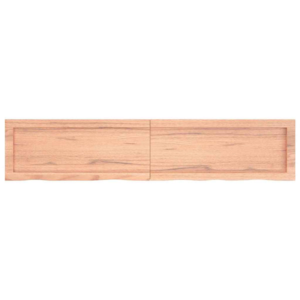 Waschtischplatte Hellbraun 140x30x(2-4) cm Massivholz Behandelt