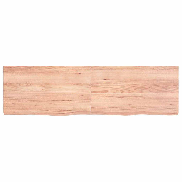 Waschtischplatte Hellbraun 140x40x(2-4) cm Massivholz Behandelt
