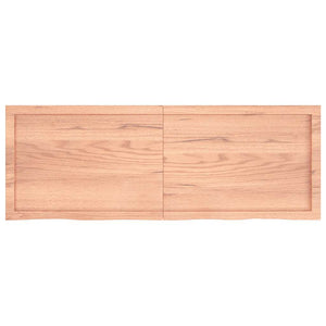 Waschtischplatte Hellbraun 140x50x(2-6) cm Massivholz Behandelt