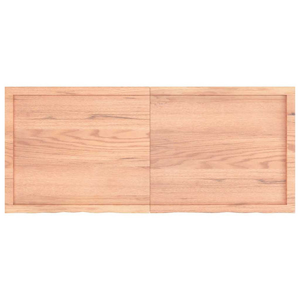 Waschtischplatte Hellbraun 140x60x(2-4) cm Massivholz Behandelt