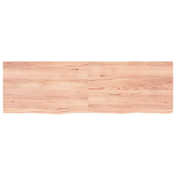 Waschtischplatte Hellbraun 160x50x(2-4) cm Massivholz Behandelt