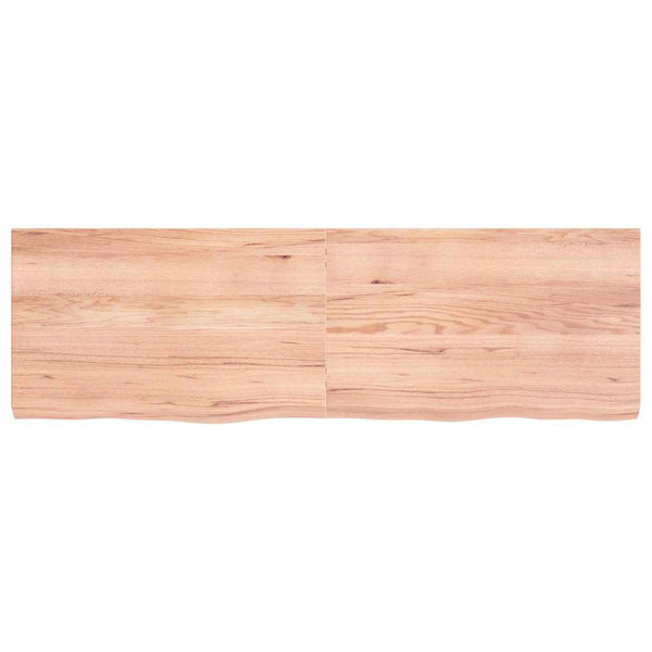 Waschtischplatte Hellbraun 160x50x(2-6) cm Massivholz Behandelt