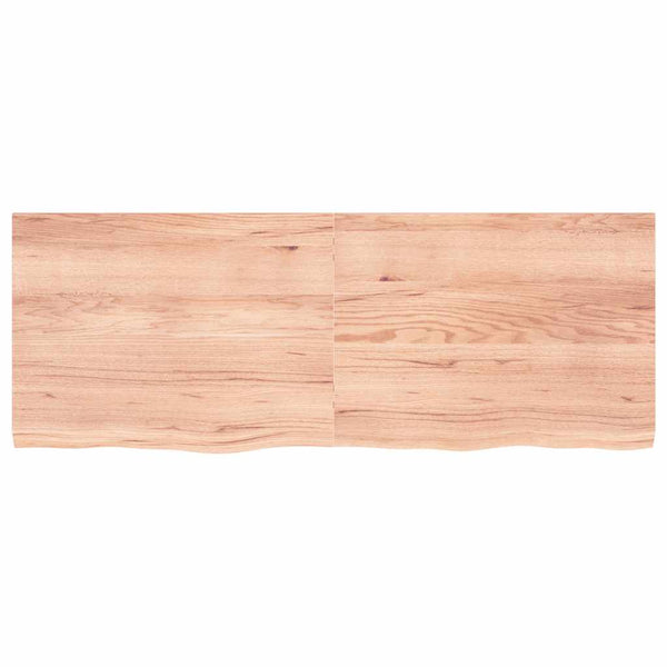 Waschtischplatte Hellbraun 160x60x(2-4) cm Massivholz Behandelt