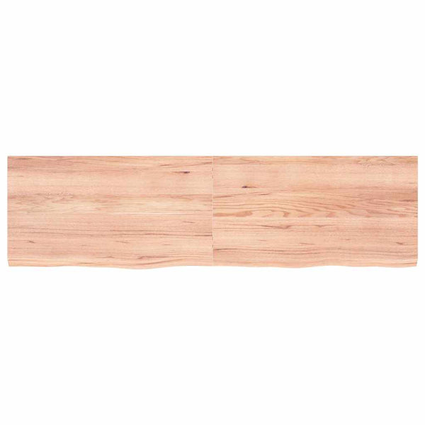 Waschtischplatte Hellbraun 180x50x(2-4) cm Massivholz Behandelt