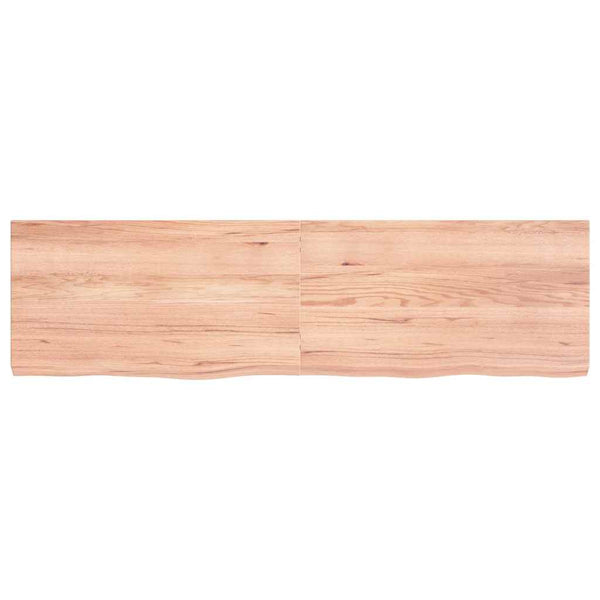 Waschtischplatte Hellbraun 180x50x(2-6) cm Massivholz Behandelt