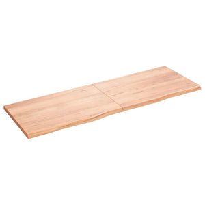 Waschtischplatte Hellbraun 180x60x(2-4) cm Massivholz Behandelt