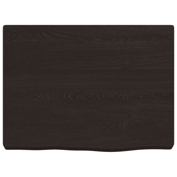 Waschtischplatte Dunkelbraun 40x30x(2-4)cm Massivholz Behandelt