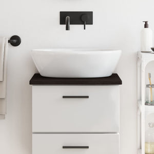 Waschtischplatte Dunkelbraun 40x40x2 cm Massivholz Behandelt