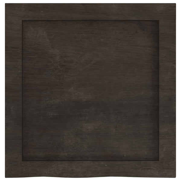 Waschtischplatte Dunkelbraun 40x40x(2-4)cm Massivholz Behandelt