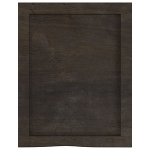 Waschtischplatte Dunkelbraun 40x50x(2-4)cm Massivholz Behandelt