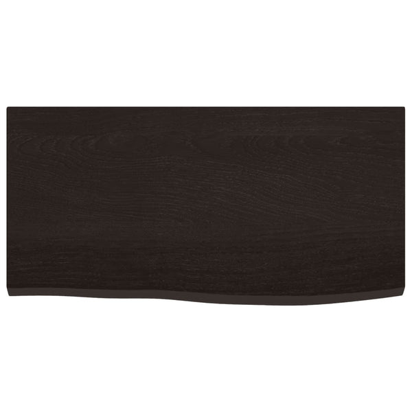 Waschtischplatte Dunkelbraun 60x30x2 cm Massivholz Behandelt