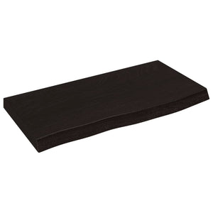 Waschtischplatte Dunkelbraun 60x30x(2-4)cm Massivholz Behandelt