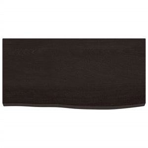 Waschtischplatte Dunkelbraun 60x30x(2-4)cm Massivholz Behandelt