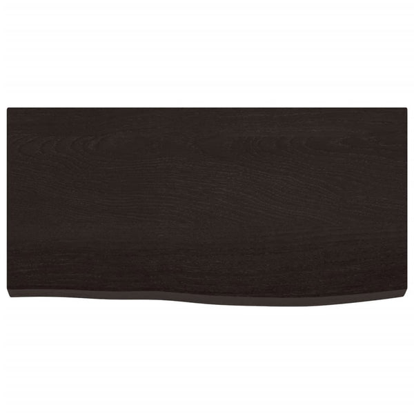 Waschtischplatte Dunkelbraun 60x30x(2-4)cm Massivholz Behandelt