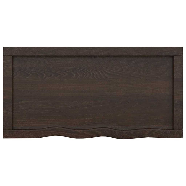 Waschtischplatte Dunkelbraun 80x40x(2-4)cm Massivholz Behandelt