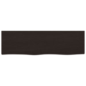 Waschtischplatte Dunkelbraun 100x30x2 cm Massivholz Behandelt