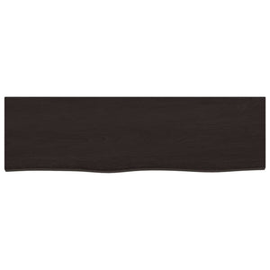 Waschtischplatte Dunkelbraun 100x30x(2-4)cm Massivholz