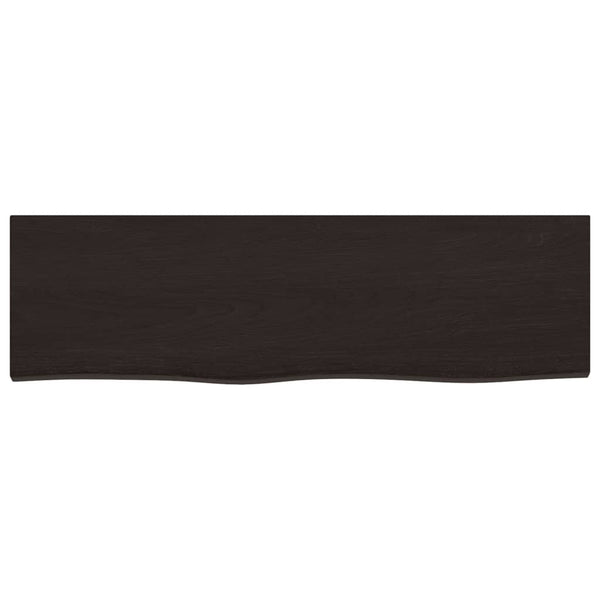 Waschtischplatte Dunkelbraun 100x30x(2-4)cm Massivholz