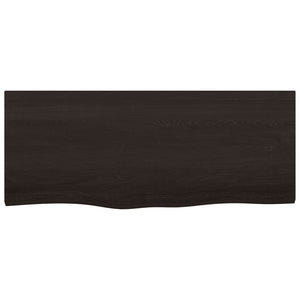 Waschtischplatte Dunkelbraun 100x40x(2-4)cm Massivholz
