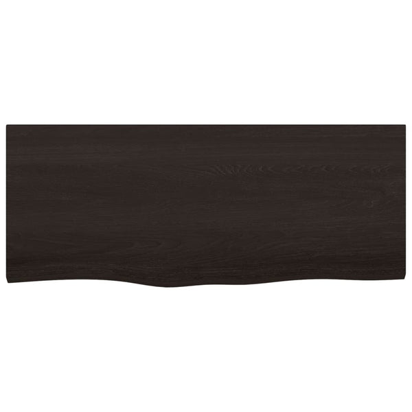 Waschtischplatte Dunkelbraun 100x40x(2-4)cm Massivholz