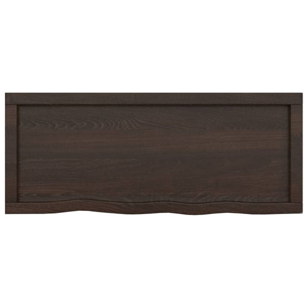 Waschtischplatte Dunkelbraun 100x40x(2-4)cm Massivholz