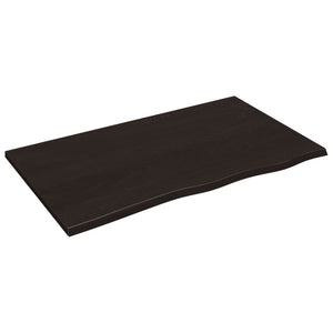 Waschtischplatte Dunkelbraun 100x60x2 cm Massivholz Behandelt