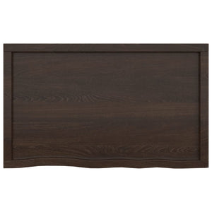 Waschtischplatte Dunkelbraun 100x60x(2-4)cm Massivholz