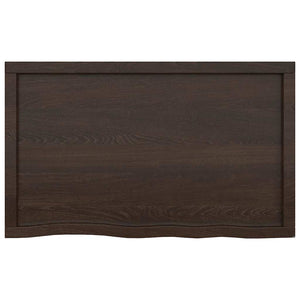 Waschtischplatte Dunkelbraun 100x60x(2-6)cm Massivholz