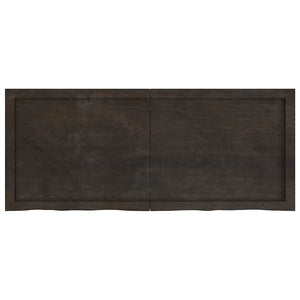 Waschtischplatte Dunkelbraun 120x50x(2-6)cm Massivholz