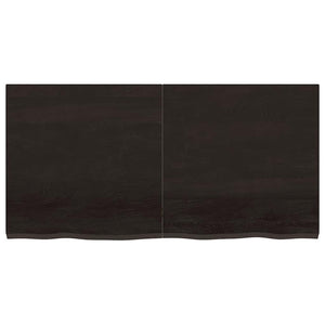 Waschtischplatte Dunkelbraun 120x60x(2-4)cm Massivholz