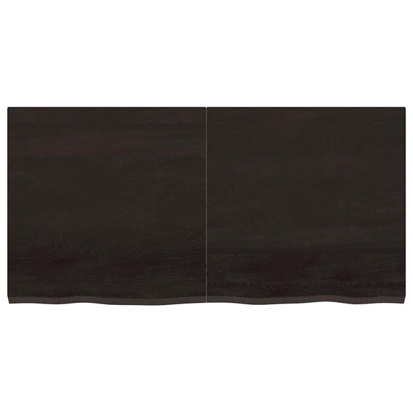 Waschtischplatte Dunkelbraun 120x60x(2-4)cm Massivholz