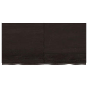 Waschtischplatte Dunkelbraun 120x60x(2-6)cm Massivholz