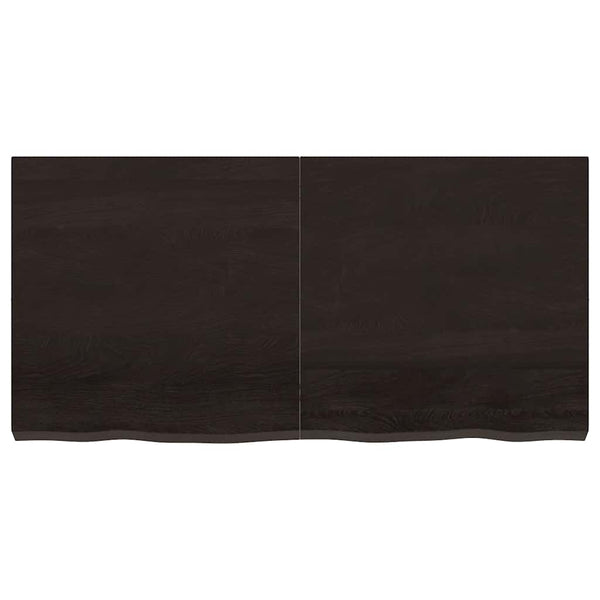 Waschtischplatte Dunkelbraun 120x60x(2-6)cm Massivholz