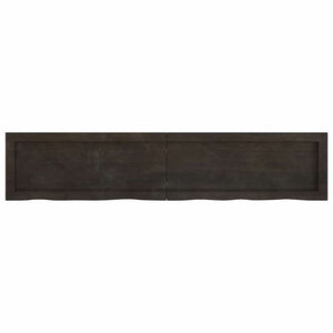 Waschtischplatte Dunkelbraun 140x30x(2-4)cm Massivholz