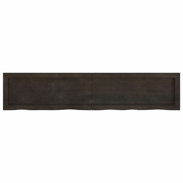 Waschtischplatte Dunkelbraun 140x30x(2-4)cm Massivholz