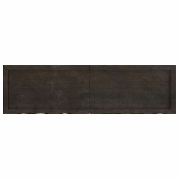 Waschtischplatte Dunkelbraun 140x40x(2-4)cm Massivholz