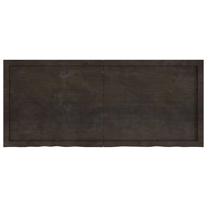 Waschtischplatte Dunkelbraun 140x60x(2-4)cm Massivholz
