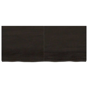 Waschtischplatte Dunkelbraun 140x60x(2-6)cm Massivholz
