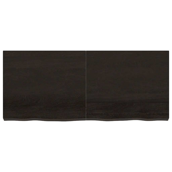 Waschtischplatte Dunkelbraun 140x60x(2-6)cm Massivholz