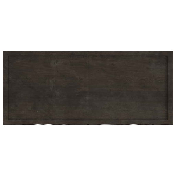 Waschtischplatte Dunkelbraun 140x60x(2-6)cm Massivholz