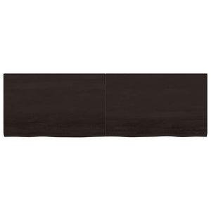 Waschtischplatte Dunkelbraun 160x50x(2-4)cm Massivholz