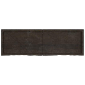 Waschtischplatte Dunkelbraun 160x50x(2-4)cm Massivholz